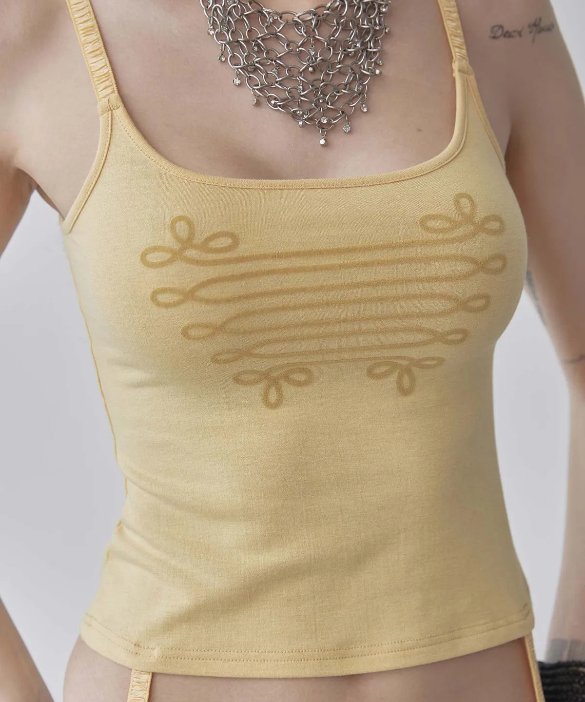 【𝘱𝘳𝘦-𝘰𝘳𝘥𝘦𝘳】SCULPTOR Garter Reversible Top Yellow