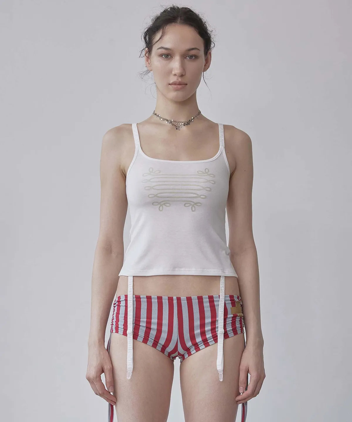 【𝘱𝘳𝘦-𝘰𝘳𝘥𝘦𝘳】SCULPTOR Garter Reversible Top White