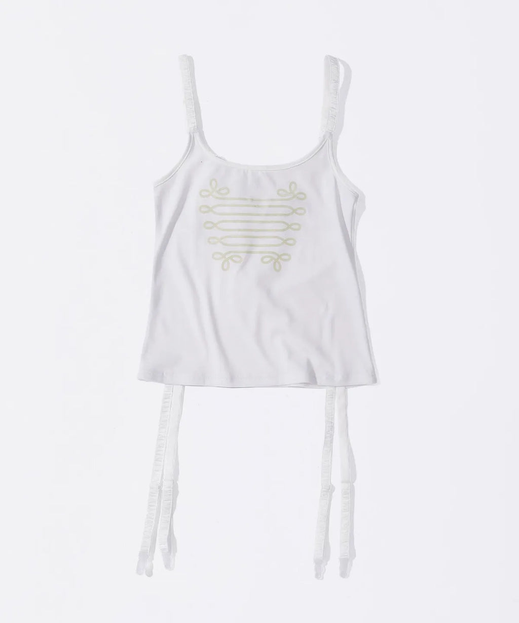 【𝘱𝘳𝘦-𝘰𝘳𝘥𝘦𝘳】SCULPTOR Garter Reversible Top White