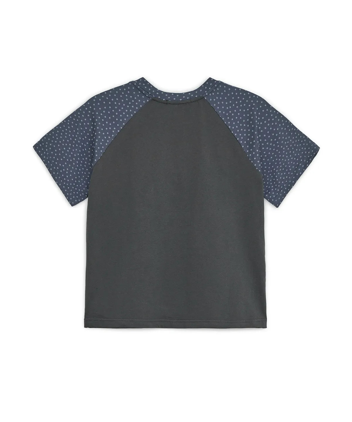 HUGYOURSKIN PIXEL RAGLAN TEE (CHARCOAL)