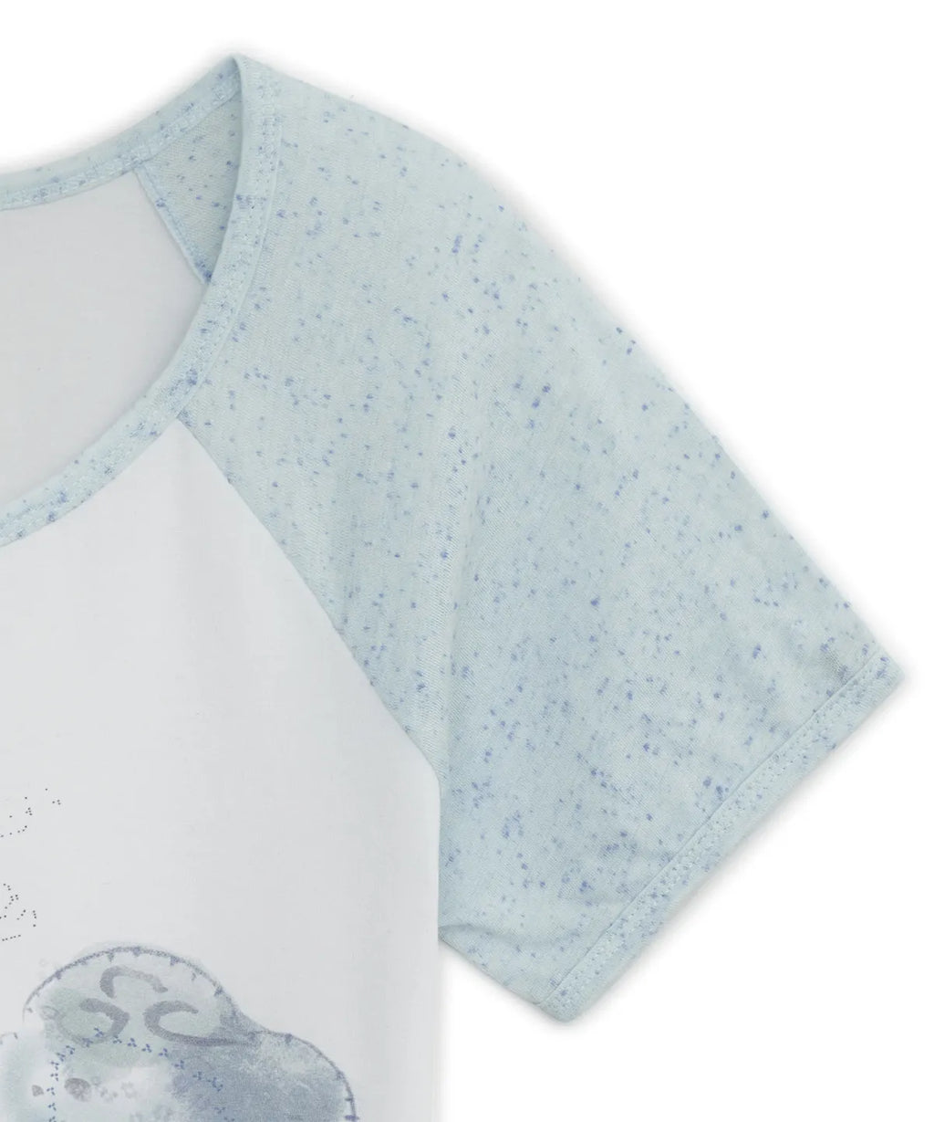 HUGYOURSKIN JELLY FISH RINGER TEE (BLUE)