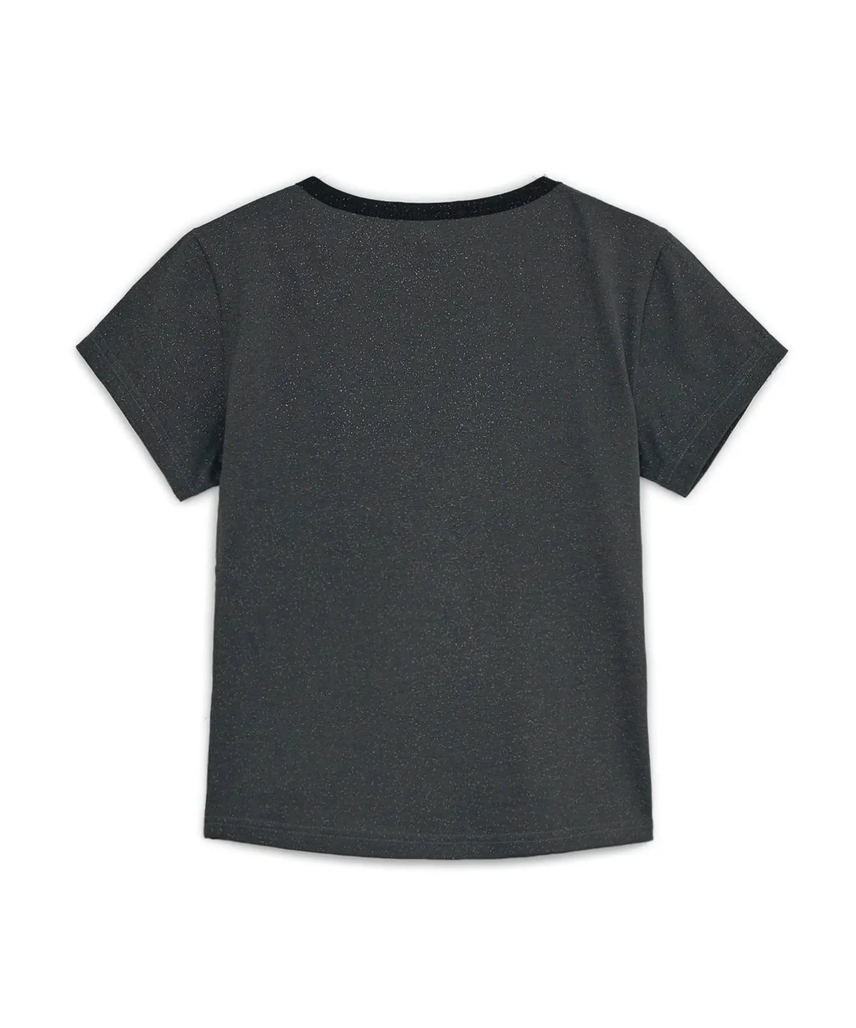 HUGYOURSKIN GLITTER MELTED TEE (CHARCOAL)