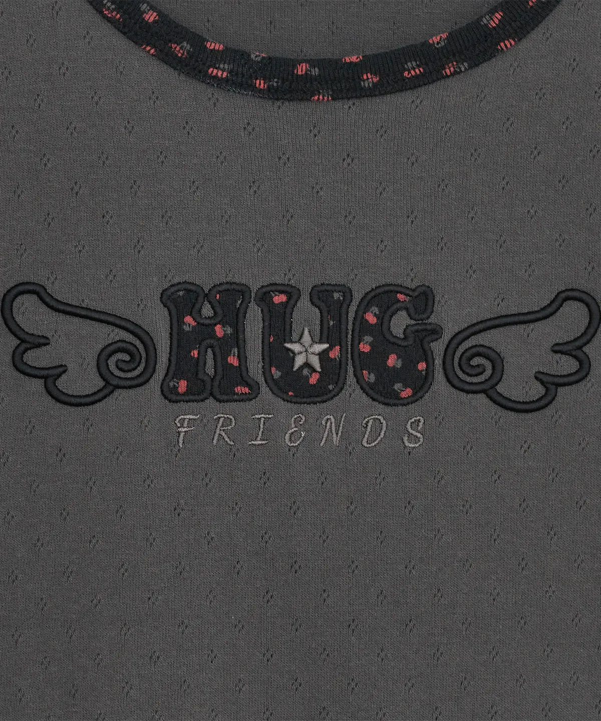 HUGYOURSKIN HUG FRIENDS TEE (CHARCOAL)