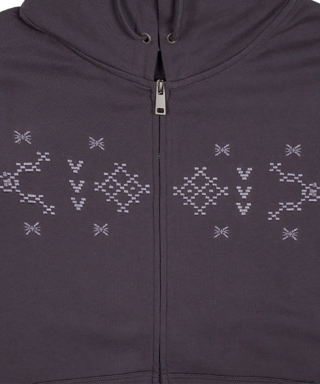 TCM nordic hooded zip-up (purple)