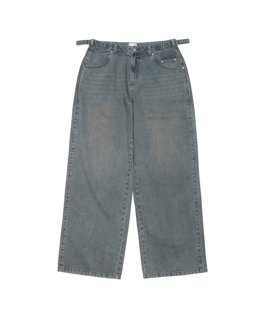 TCM washed denim pants (blue)
