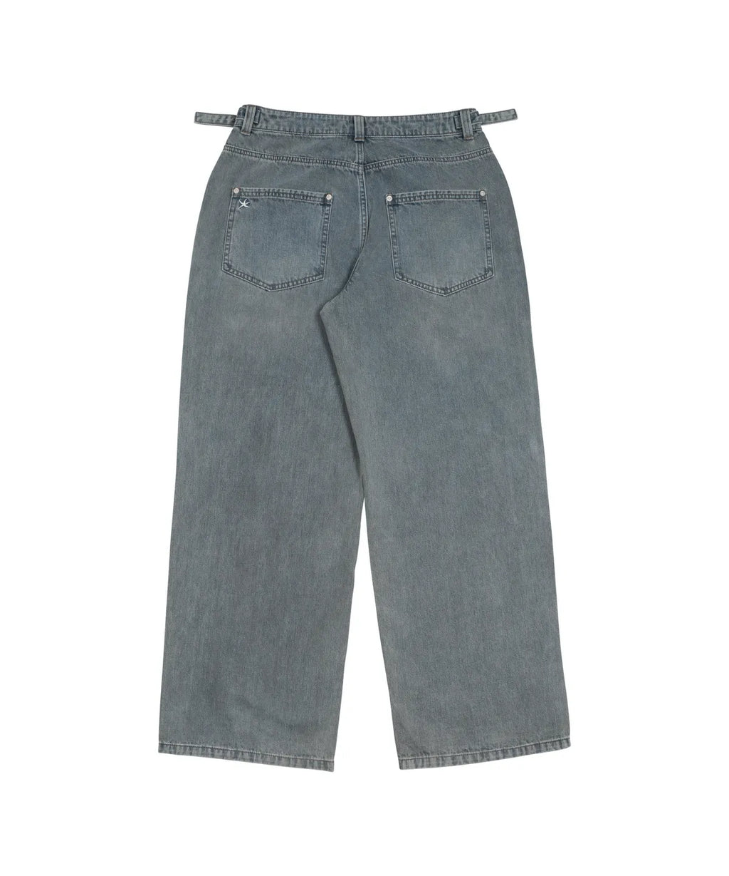 TCM washed denim pants (blue)