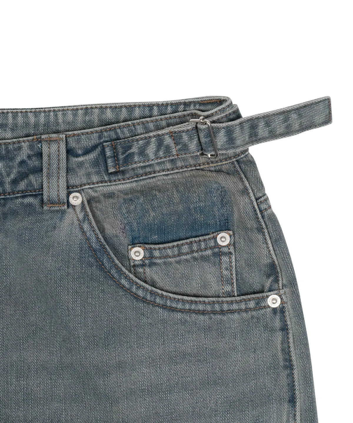 TCM washed denim pants (blue)