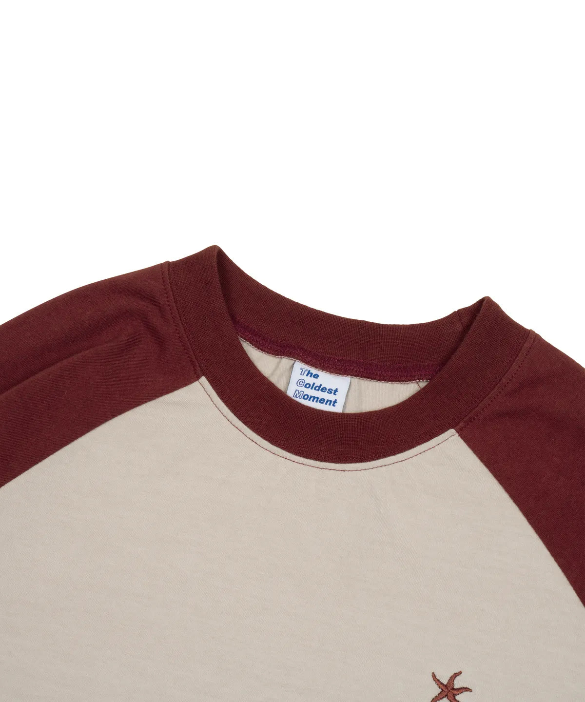TCM mini logo raglan long sleeve (beige/red)