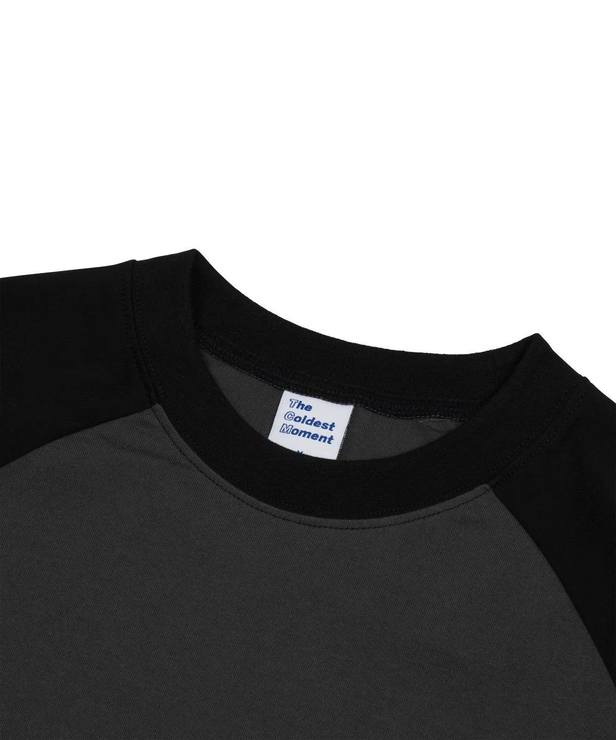 TCM mini logo raglan long sleeve (charcoal/black)