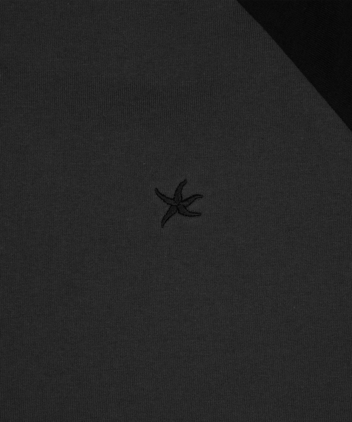 TCM mini logo raglan long sleeve (charcoal/black)