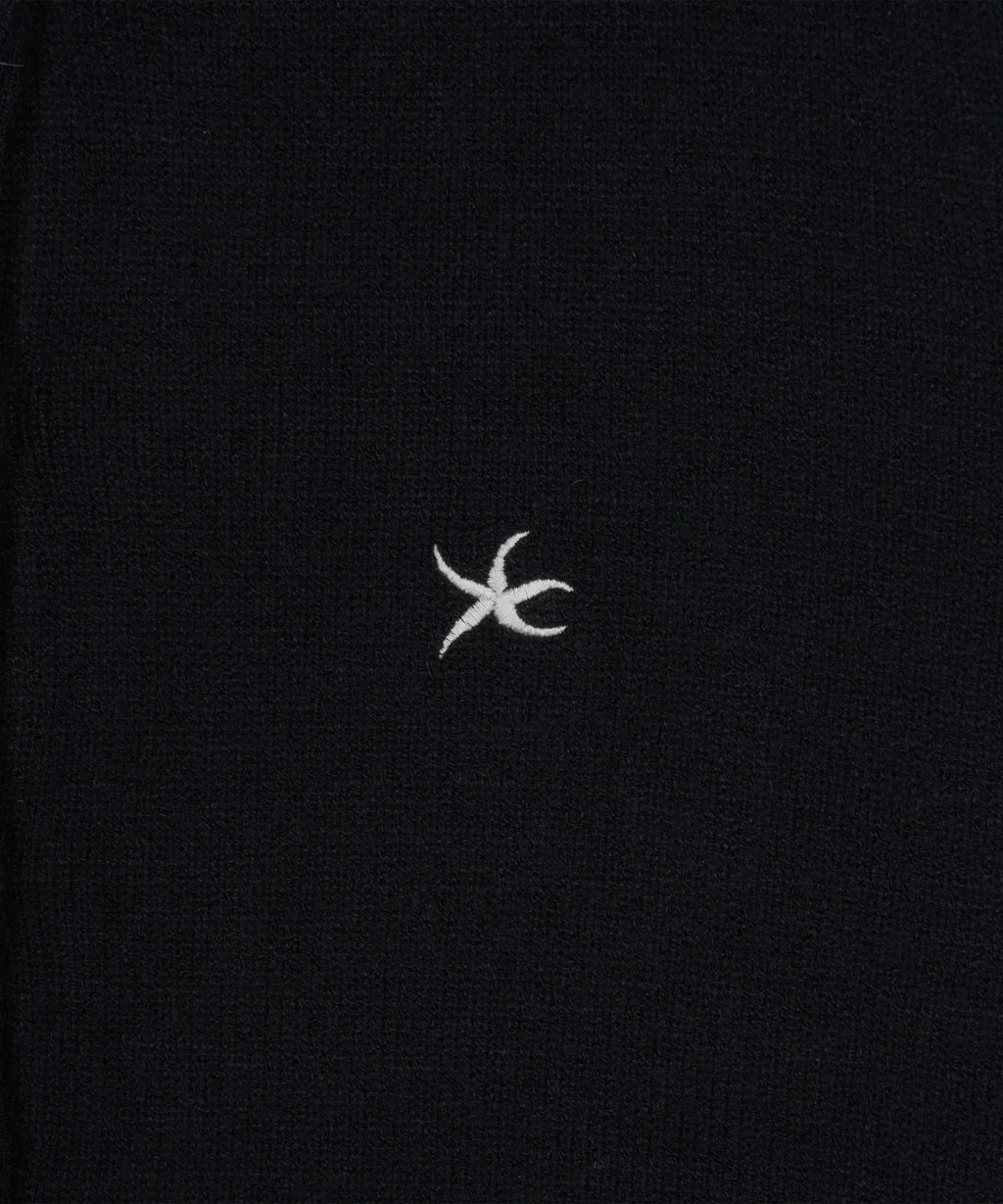 TCM mini logo knit cardigan (black)