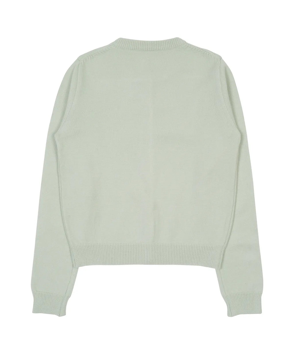 TCM mini logo knit cardigan (mint)