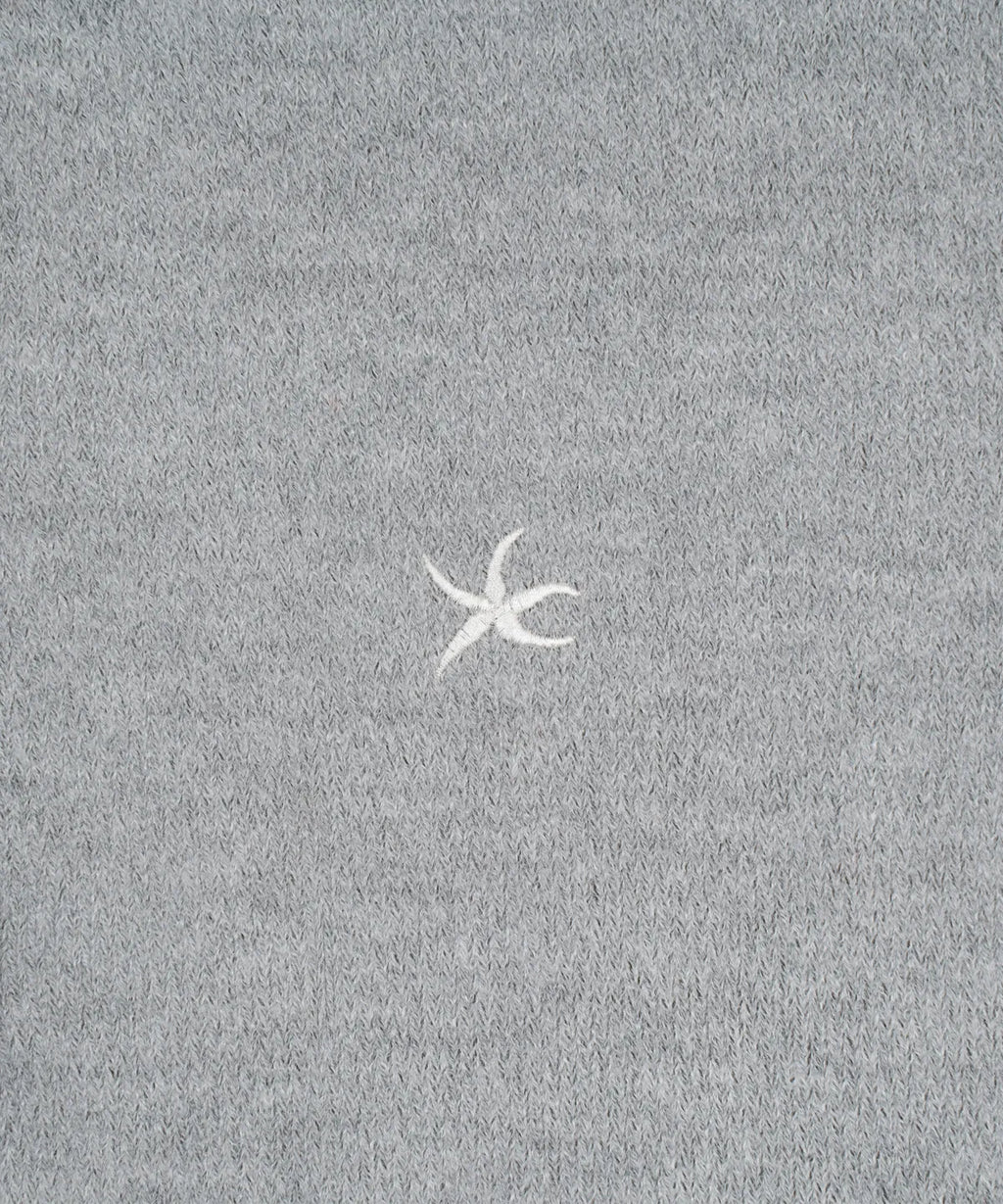 TCM mini logo knit cardigan (grey)