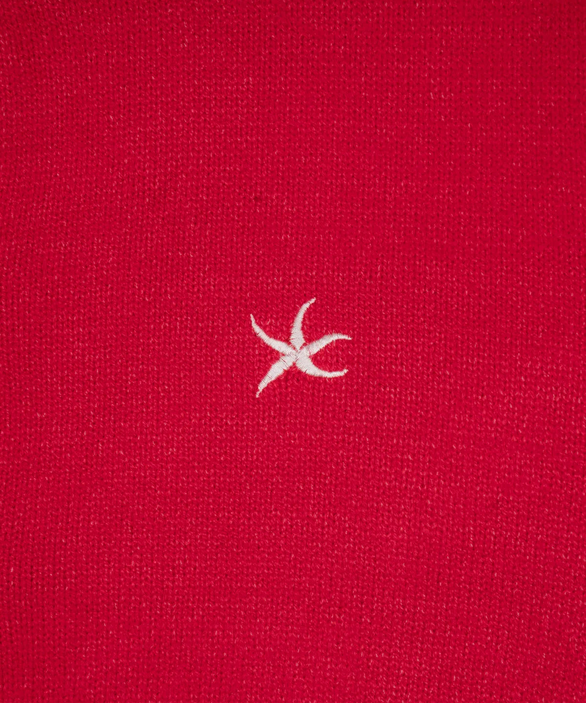 TCM mini logo knit cardigan (red)