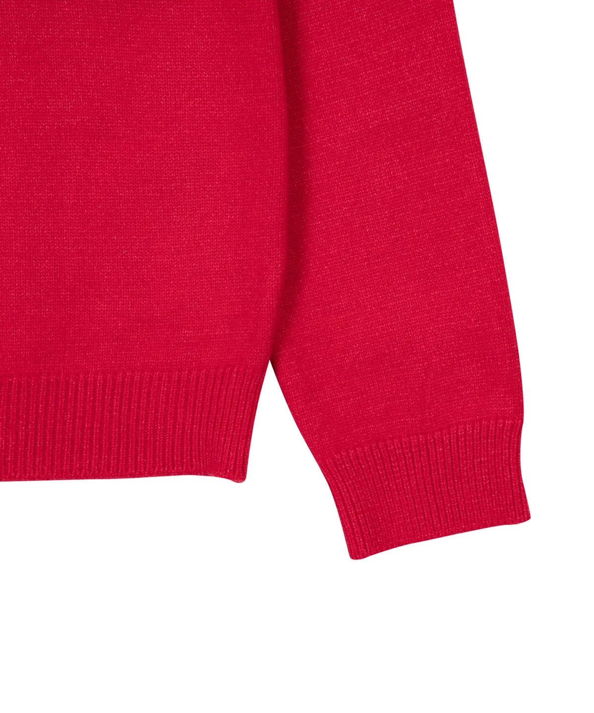 TCM mini logo knit cardigan (red)