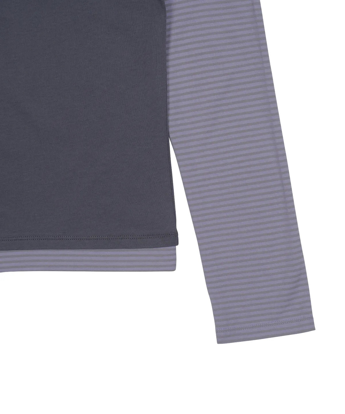 TCM stripe layered long sleeve (charcoal)