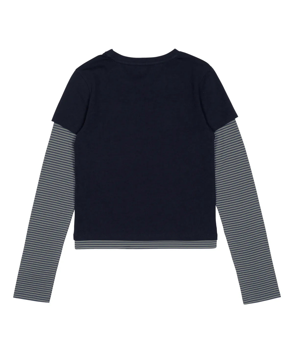 TCM stripe layered long sleeve (navy)