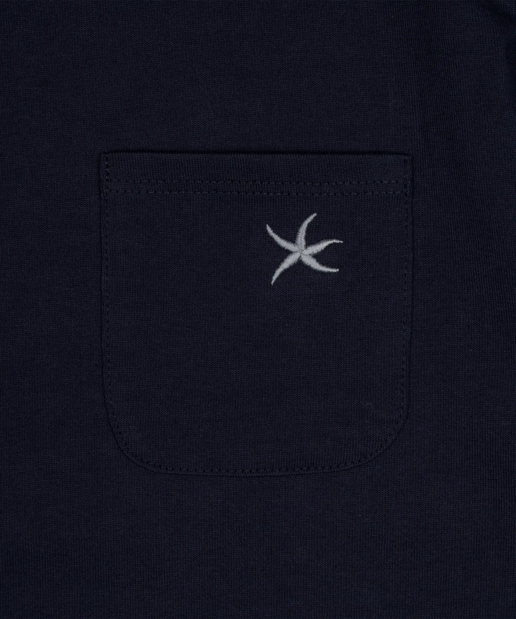 TCM stripe layered long sleeve (navy)