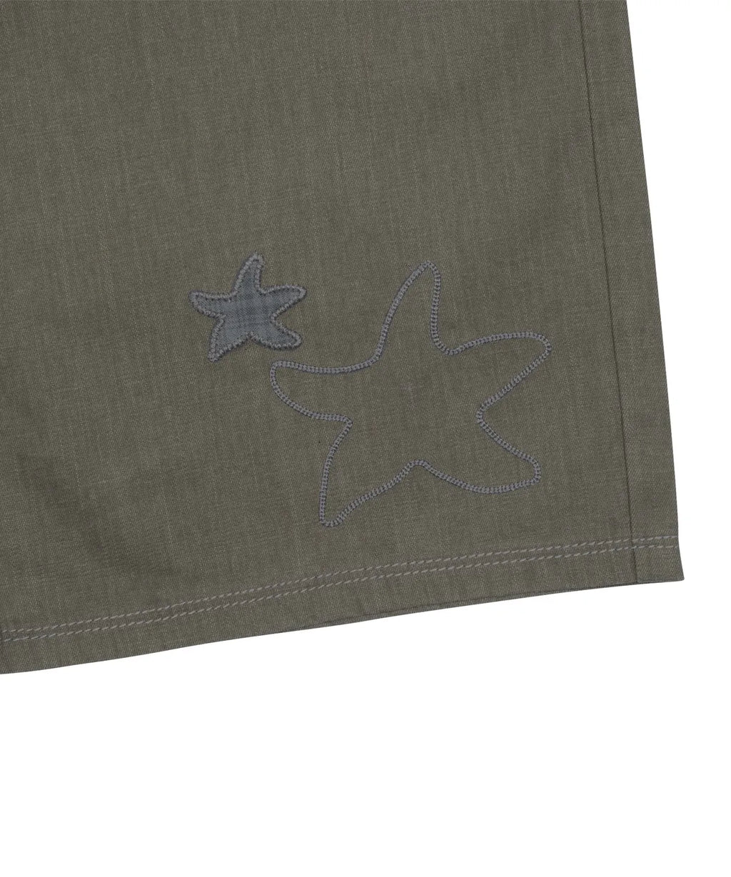 TCM starfish patch pants (khaki beige)