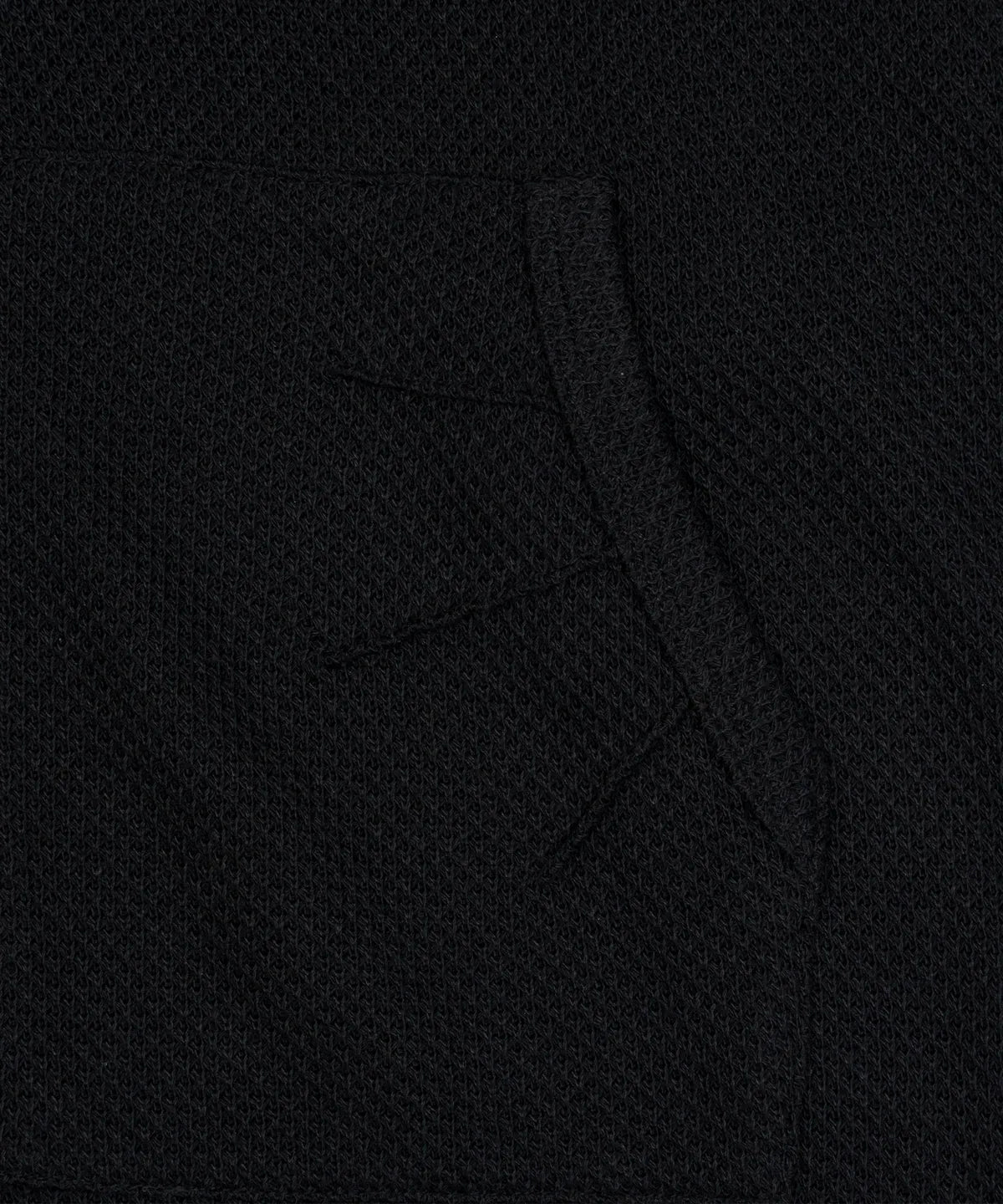 TCM waffle hooded crop jacket (black)