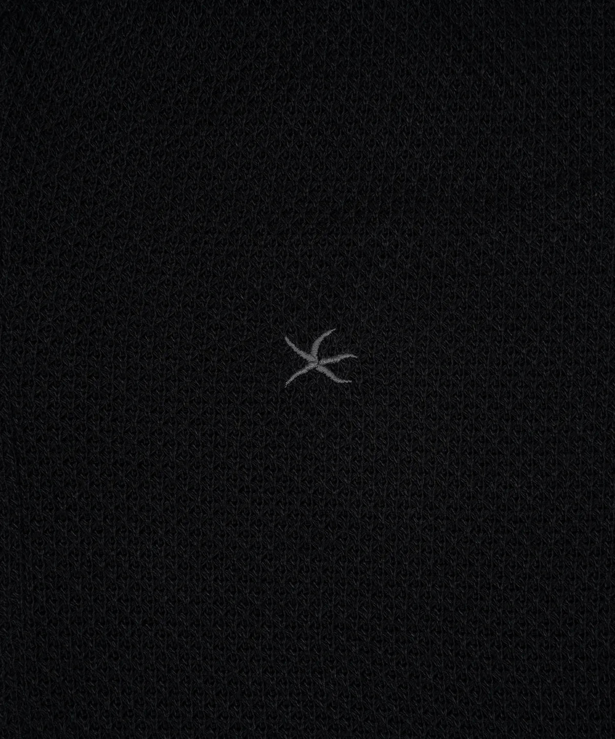 TCM waffle hooded crop jacket (black)