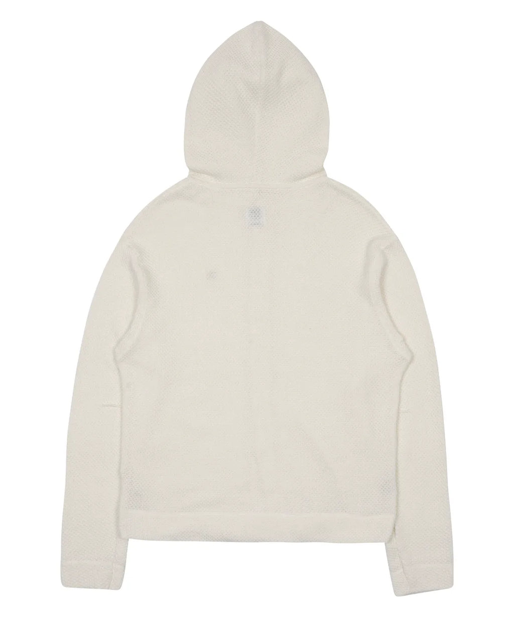 TCM waffle hooded crop jacket (ivory)