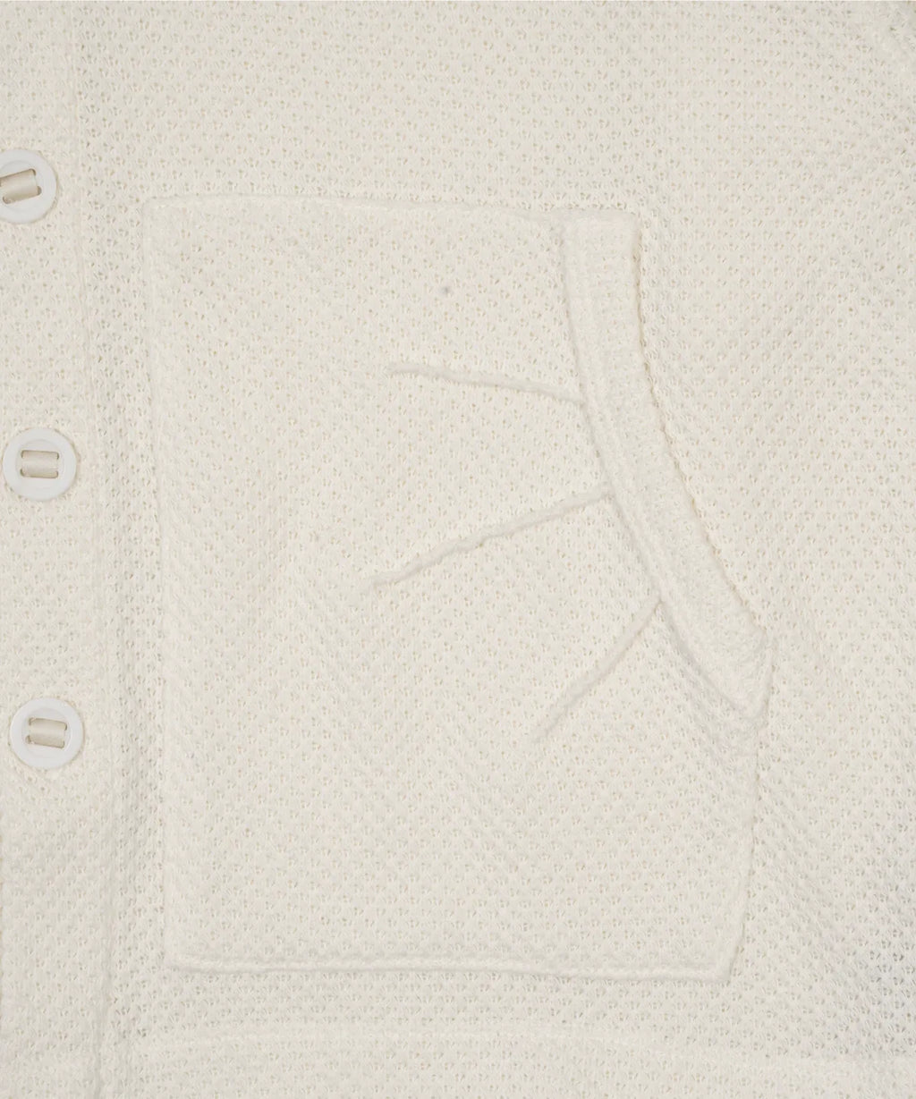 TCM waffle hooded crop jacket (ivory)