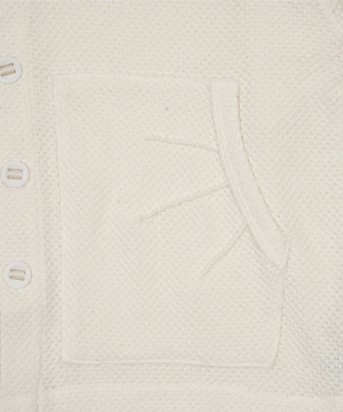 TCM waffle hooded crop jacket (ivory)