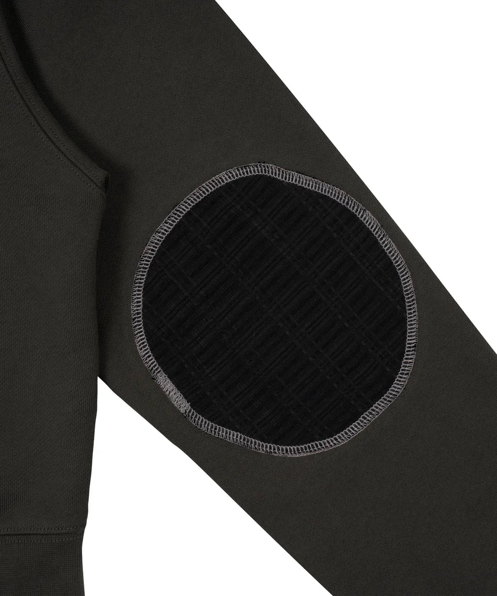 TCM vintage button hooded zip-up (charcoal)