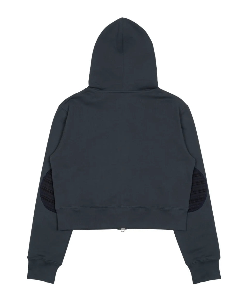 TCM vintage button hooded zip-up (blue)