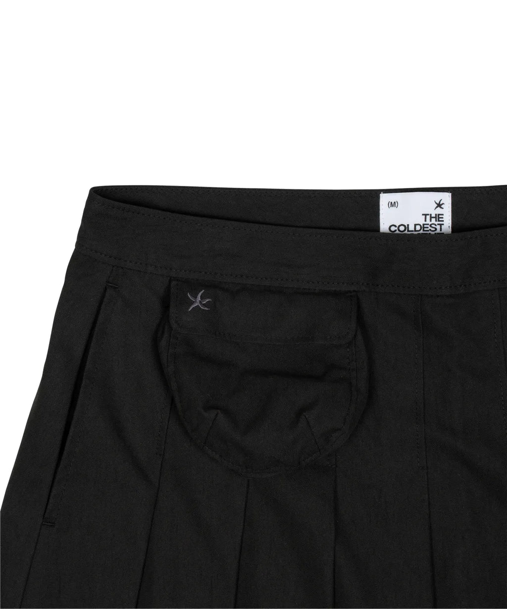 TCM skirt layered pants (black)