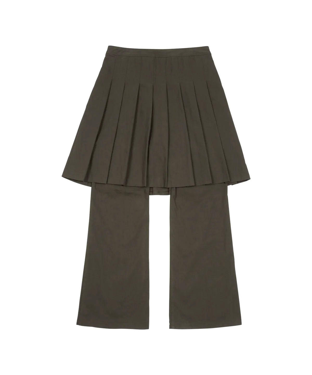 TCM skirt layered pants (brown)