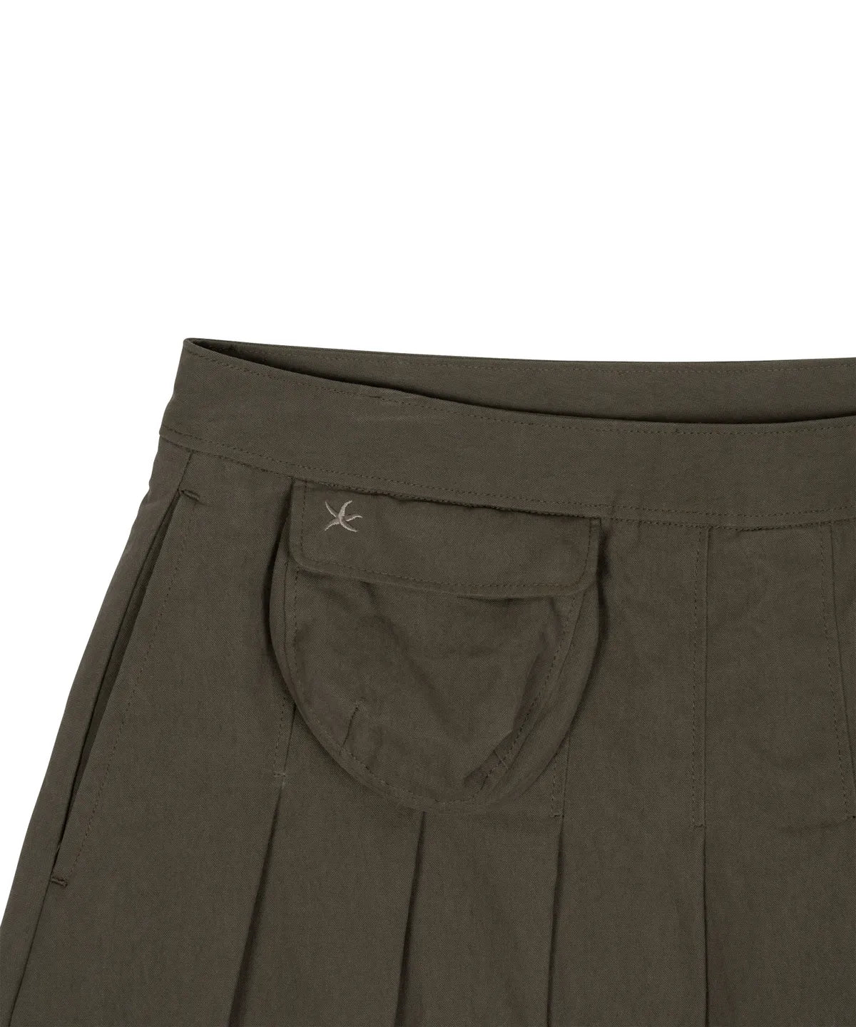 TCM skirt layered pants (brown)