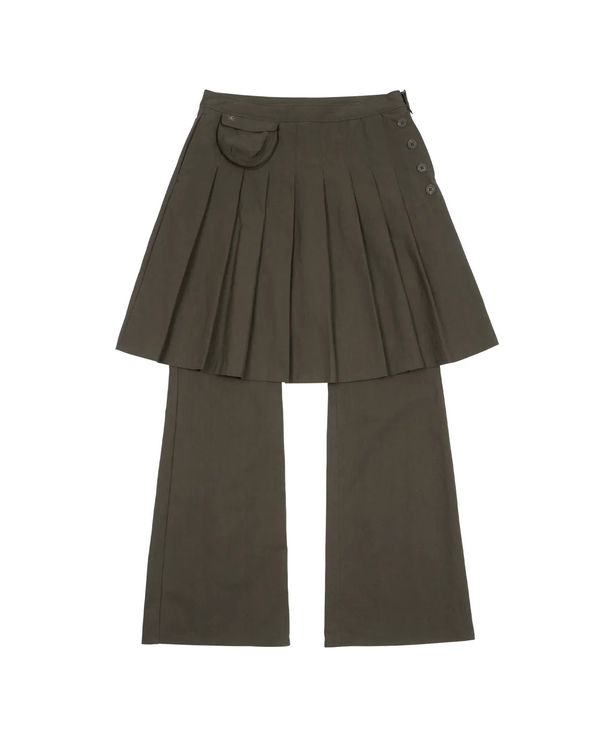 TCM skirt layered pants (brown)