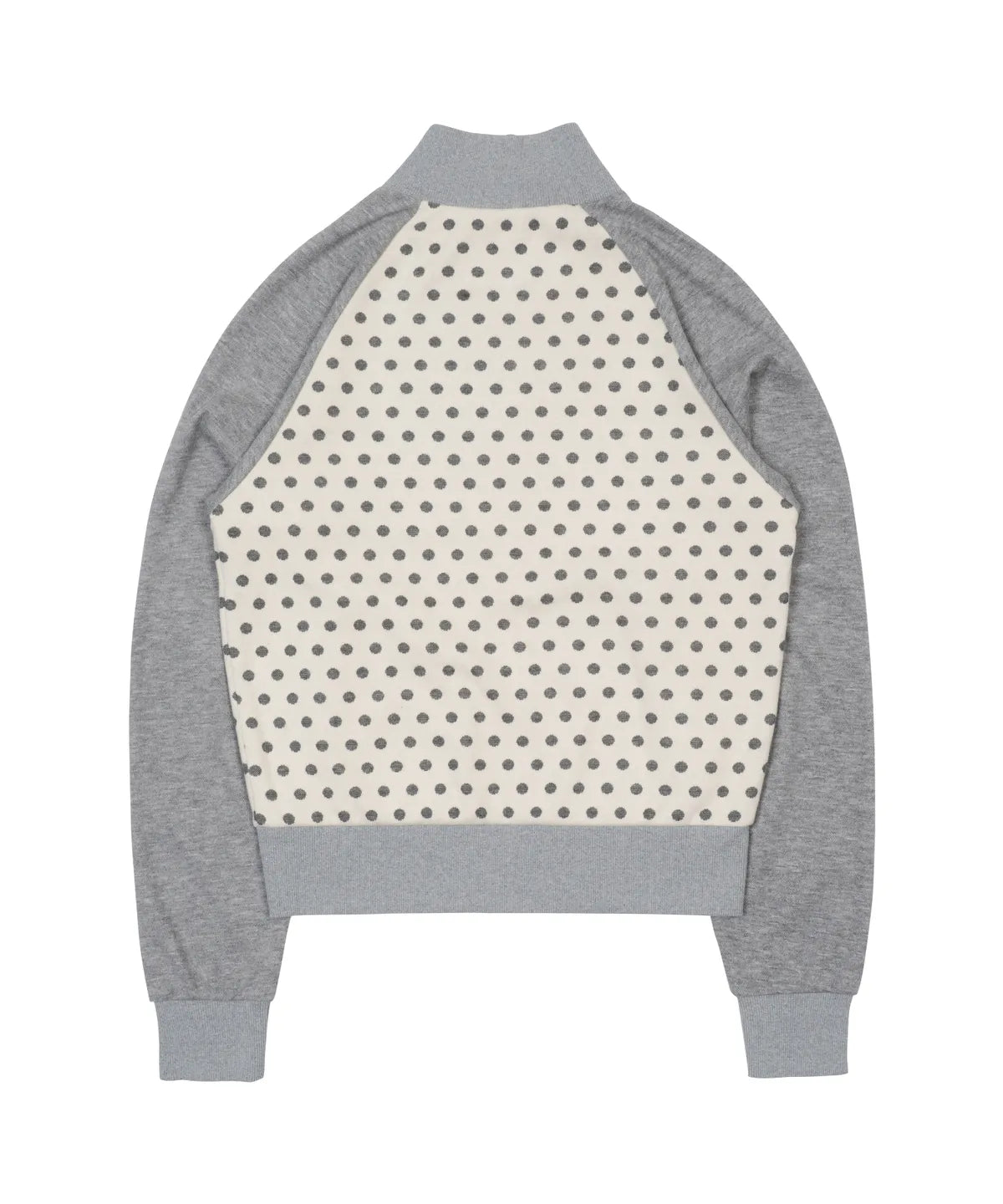 TCM dot raglan zip-up (beige/grey)