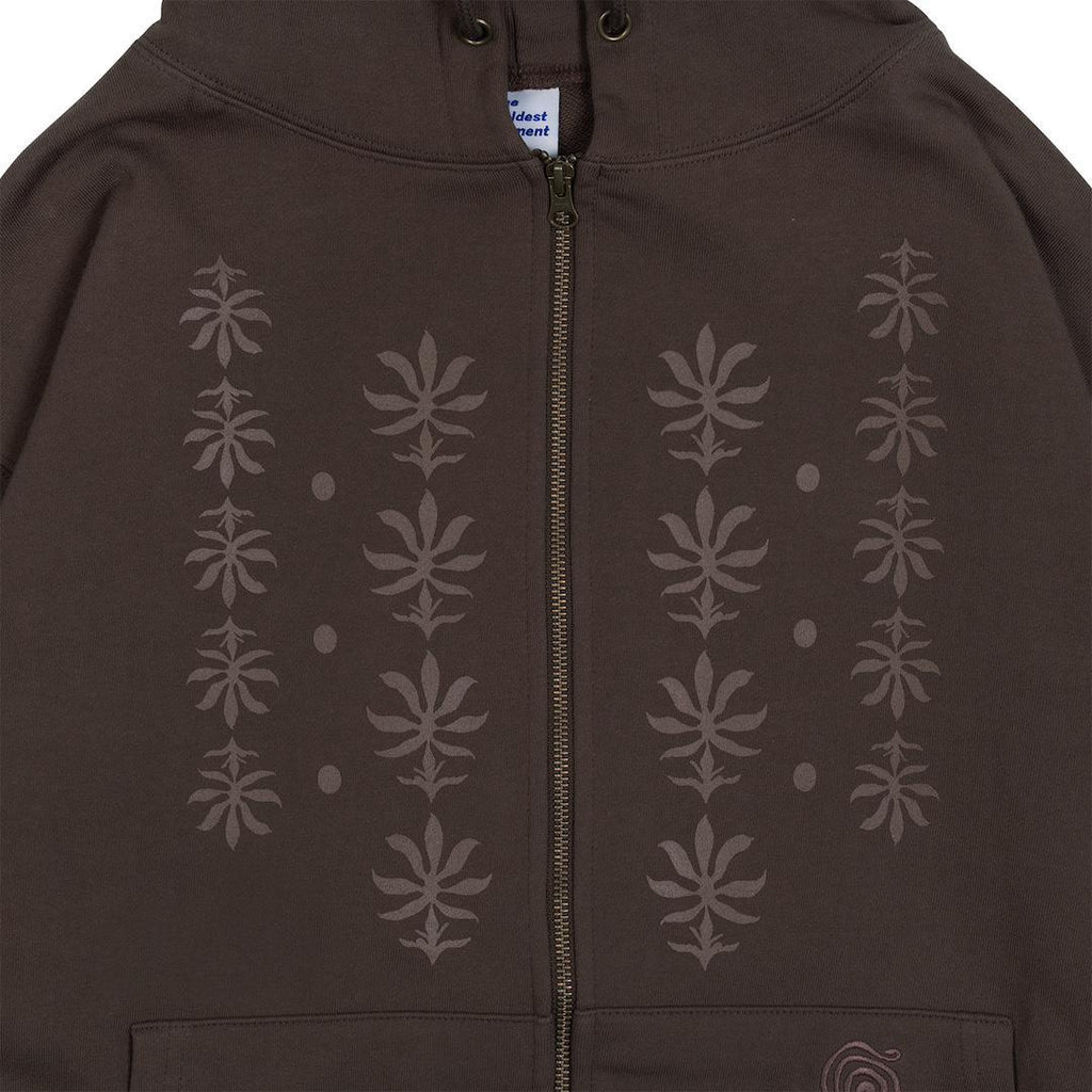 TCM ETHNIC HOODED ZIP-UP (BROWN)