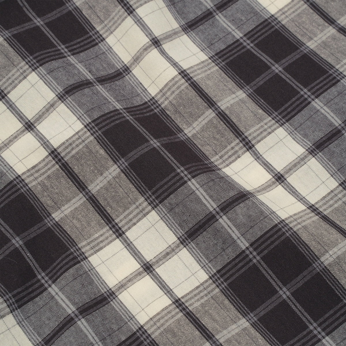 TCM MINI LOGO CHECK HALF SHIRTS (BROWN)