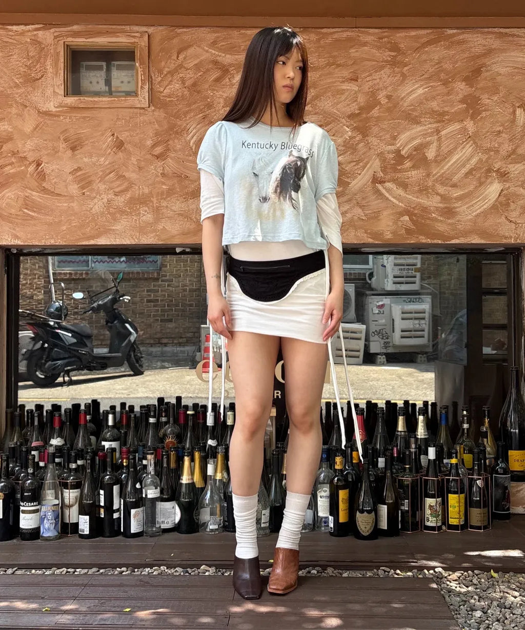 【𝘱𝘳𝘦-𝘰𝘳𝘥𝘦𝘳】SCULPTOR Tie Sleeve Tee Black