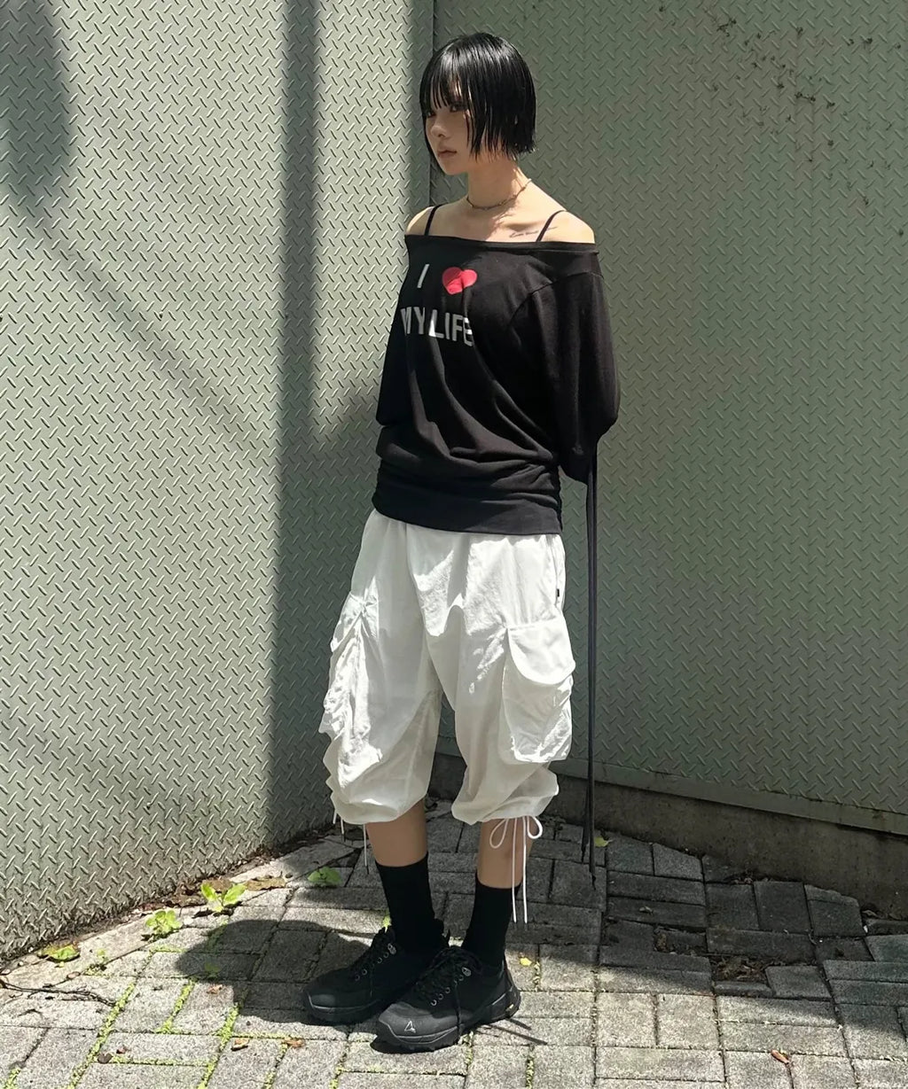 【𝘱𝘳𝘦-𝘰𝘳𝘥𝘦𝘳】SCULPTOR Tie Sleeve Tee Cream