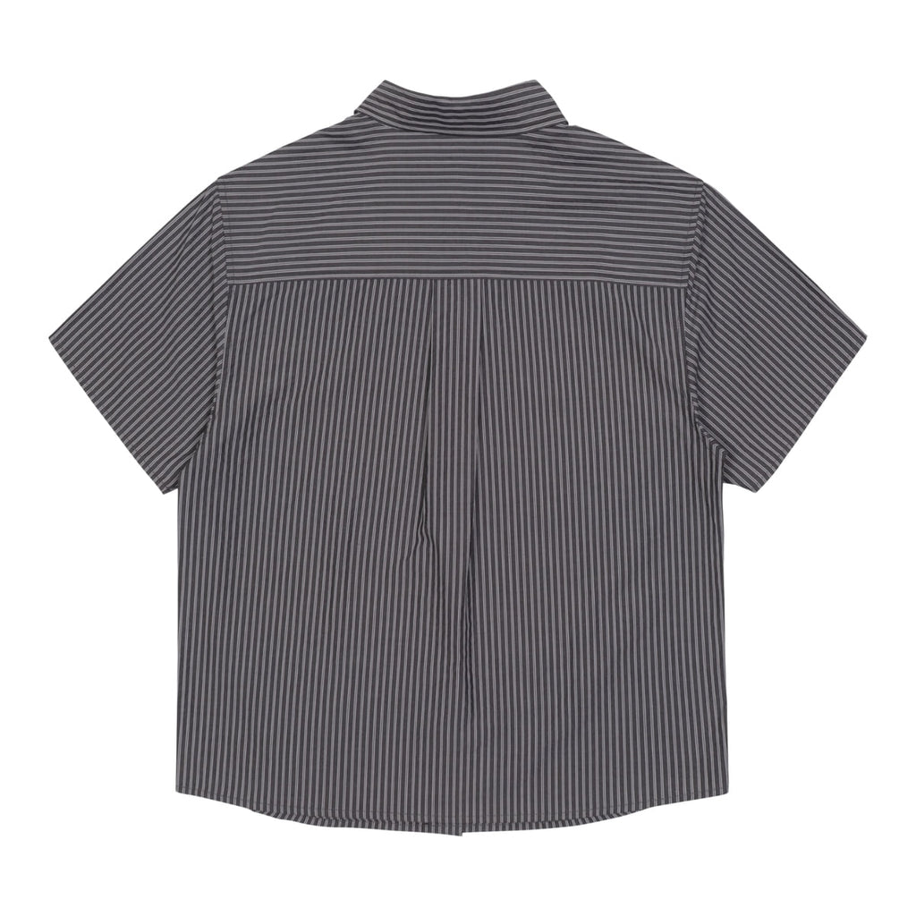 TCM MINI LOGO STRIPE HALF SHIRTS (BLACK)