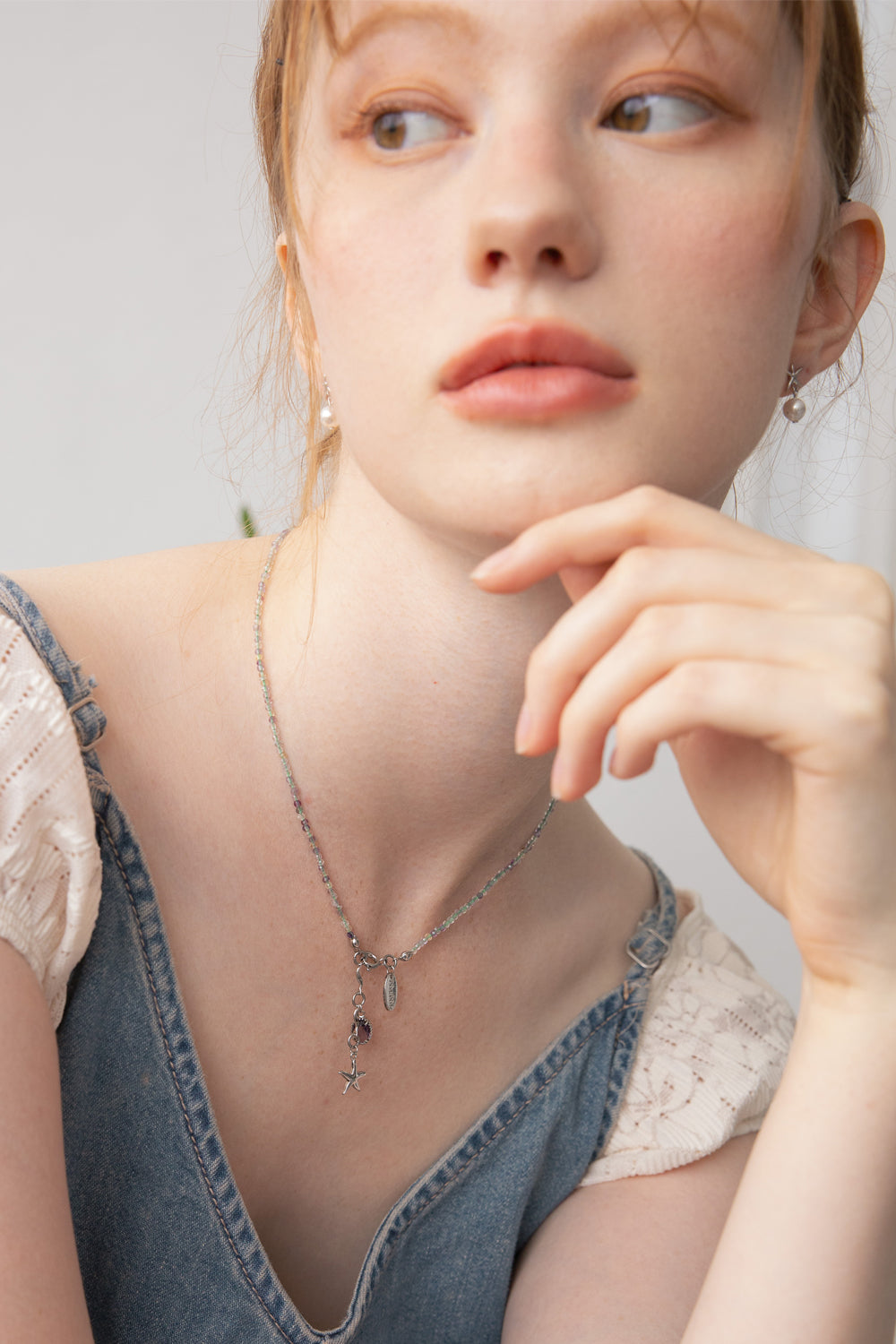 【𝘱𝘳𝘦-𝘰𝘳𝘥𝘦𝘳】MERRYMOTIVE Healing gemstone drop pendant necklace
