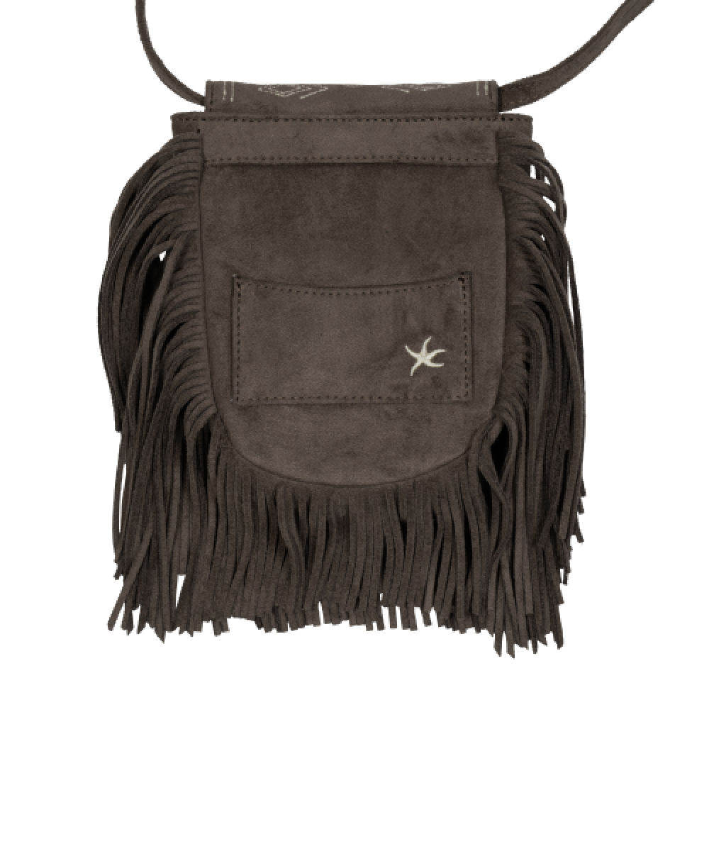 TCM fringe mini bag (brown)