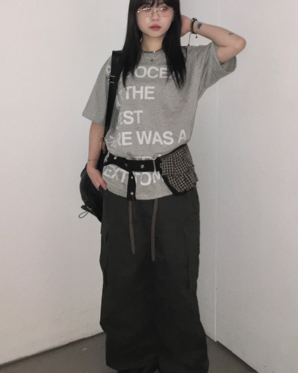(in stock) rilly checked belt bag