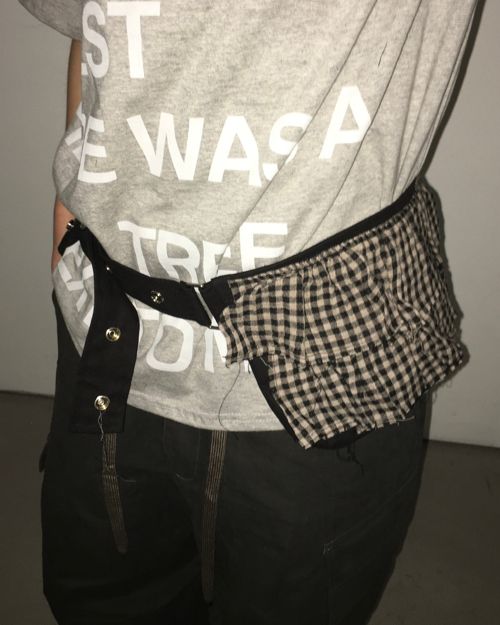 (in stock) rilly checked belt bag