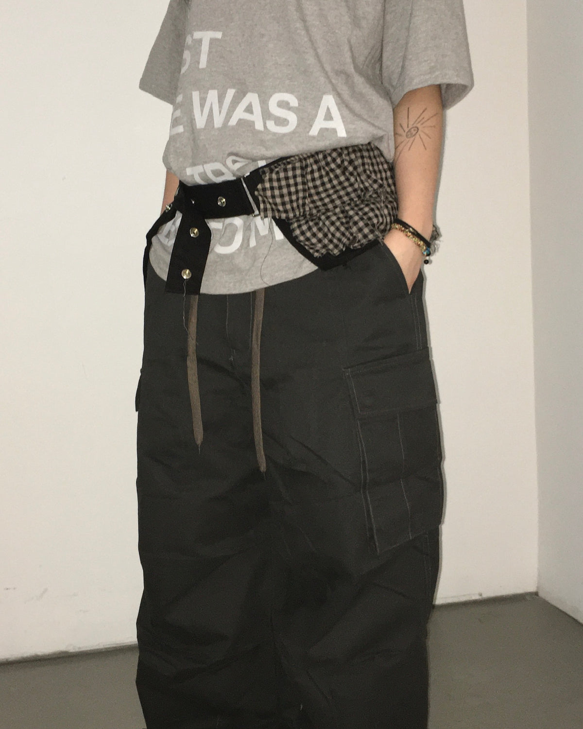 rilly checked belt bag