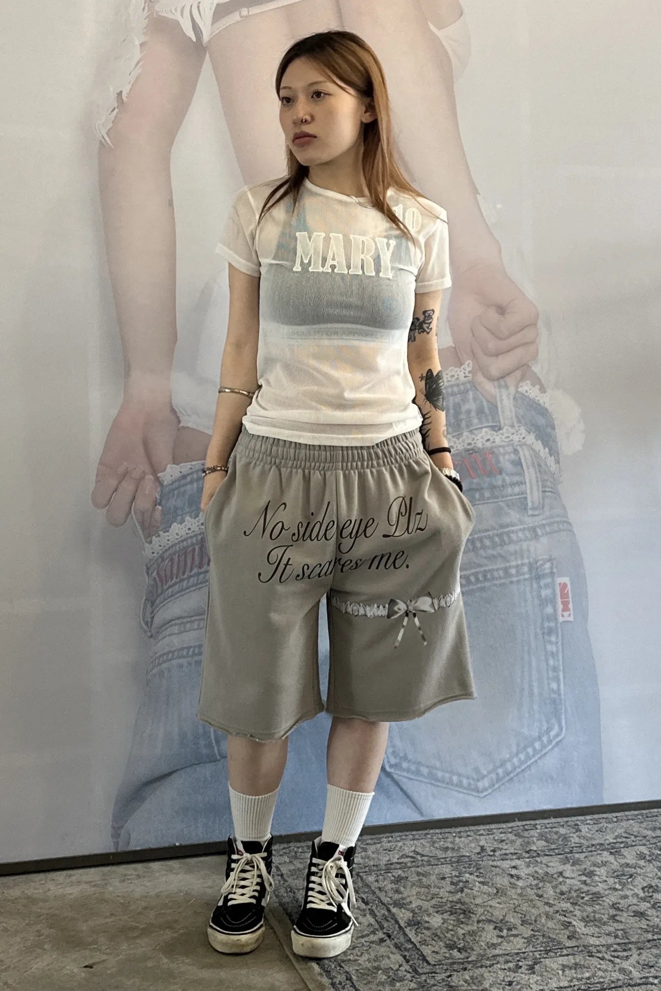 【𝘱𝘳𝘦-𝘰𝘳𝘥𝘦𝘳】SCULPTOR Team Mary Mesh Tee White