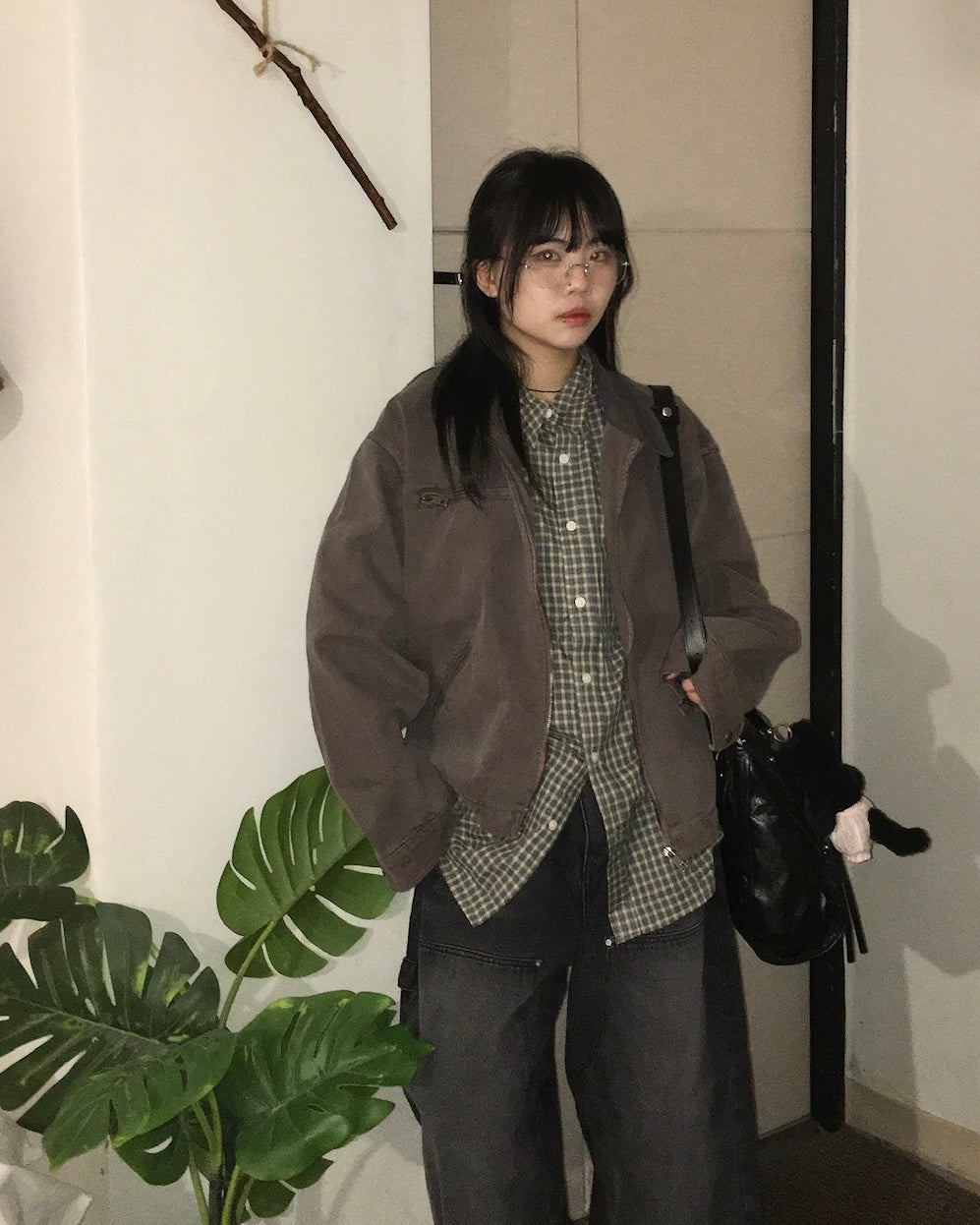 (★best) vintage carpenter jacket (brown)