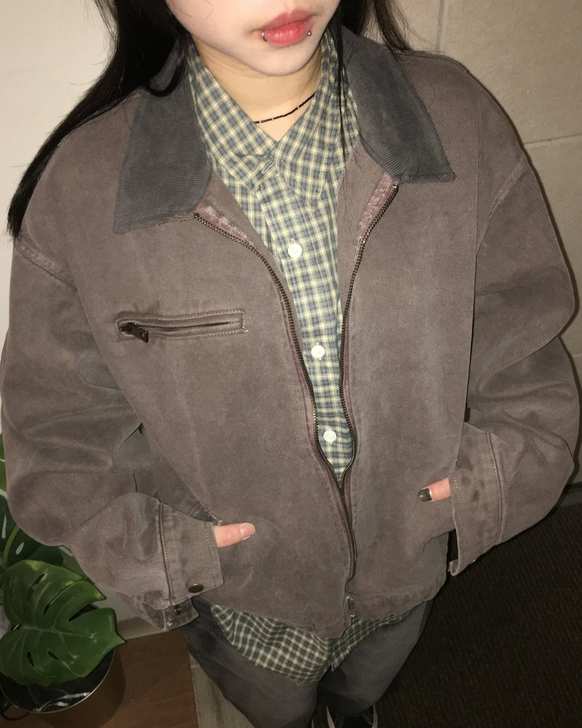 (★best) vintage carpenter jacket (brown)