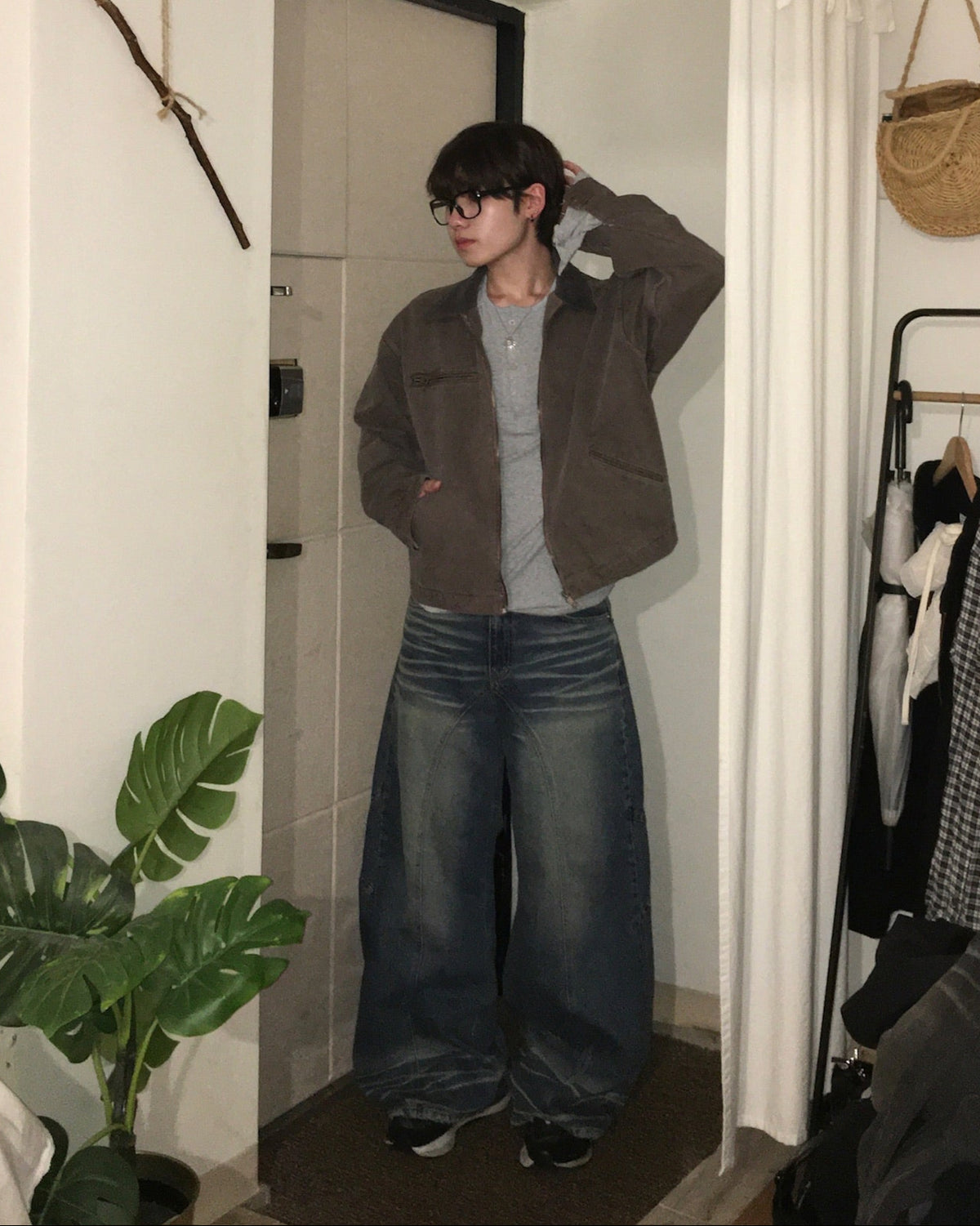(★best) vintage carpenter jacket (brown)